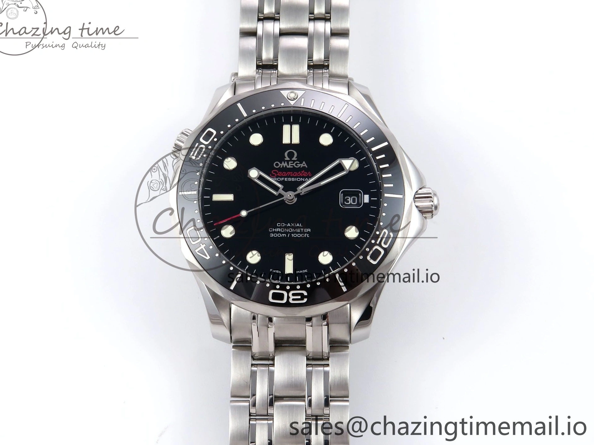 0315 Seamaster Diver 300M OMF 1:1 Best Edition Black Ceramic Black Dial on SS Bracelet A Seasonal 7708